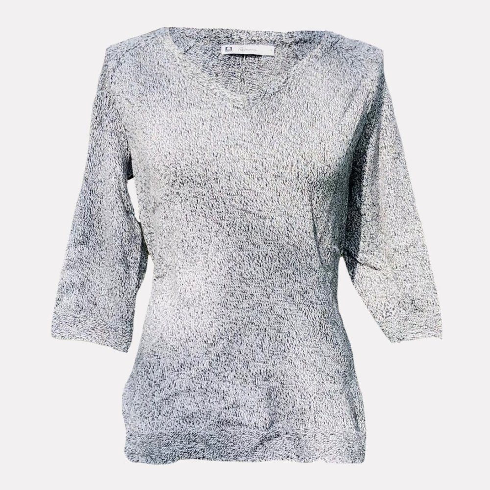 Reitmans Cotton 3/4 Length Sleeve Marled Sweater